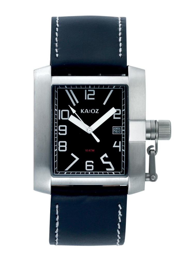 KA:OZ HERRE STÅL 10 ATM  M/SORT REM