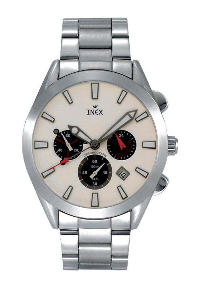 INEX HERRE STÅL CHRONO 10 ATM M/LÆNKE