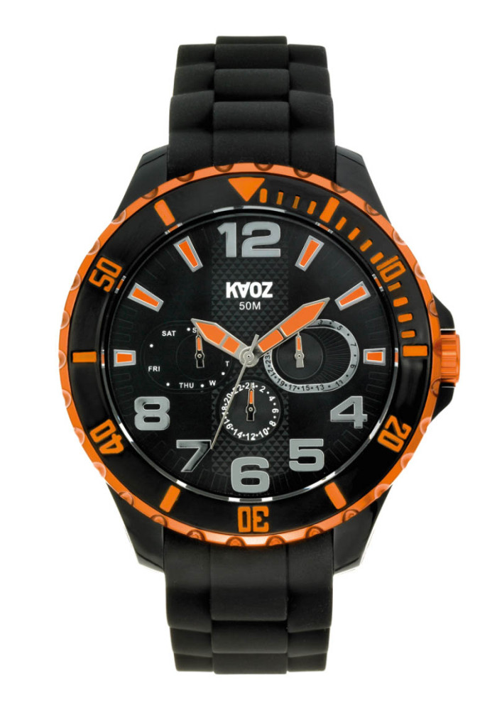 KA:OZ HERRE SORT MULTI ORANGE PRINT