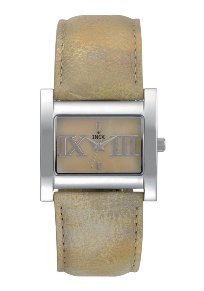 INEX DAMEUR I STÅL MED GULD REM