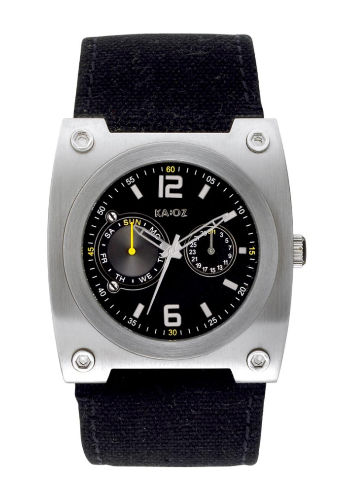 KA:OZ HERRE STÅL M/SORT CANVAS REM