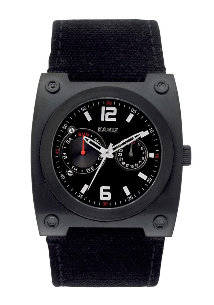 KA:OZ HERRE SORT M/SORT CANVAS REM